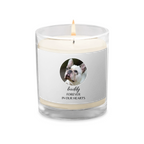 Custom Dog Memorial Candle - Photo & Name 'Forever In Our Hearts'