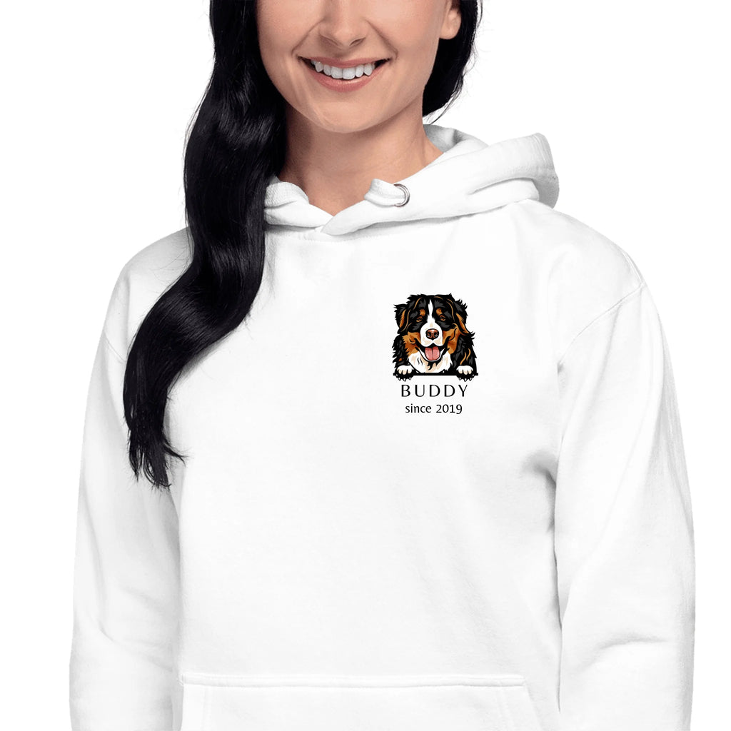 Custom Dog Breed Hoodie - Personalized Name Year Design