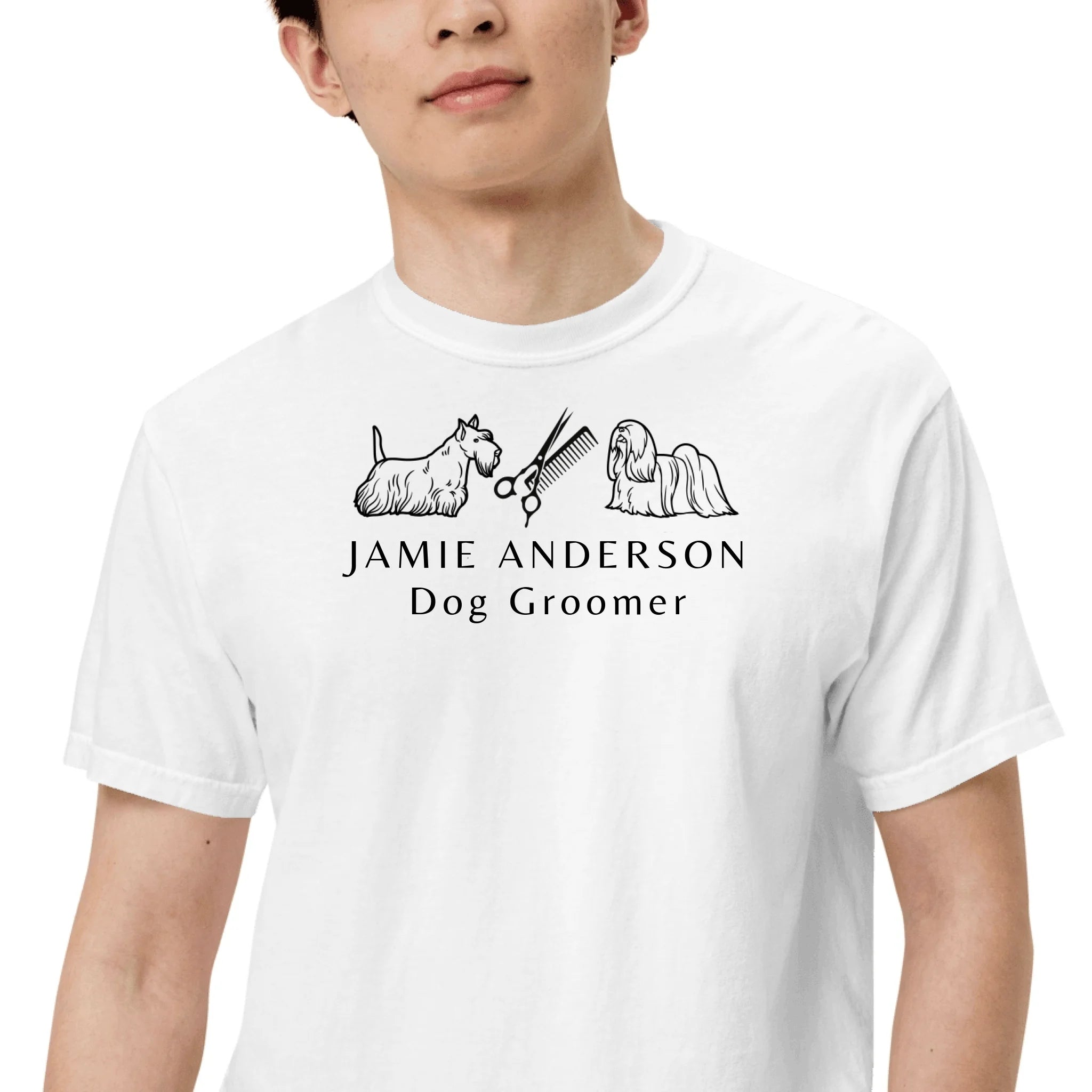 Personalized Dog Groomer Shirt - Custom Name & Professional Title - Gift for Dog Groomers