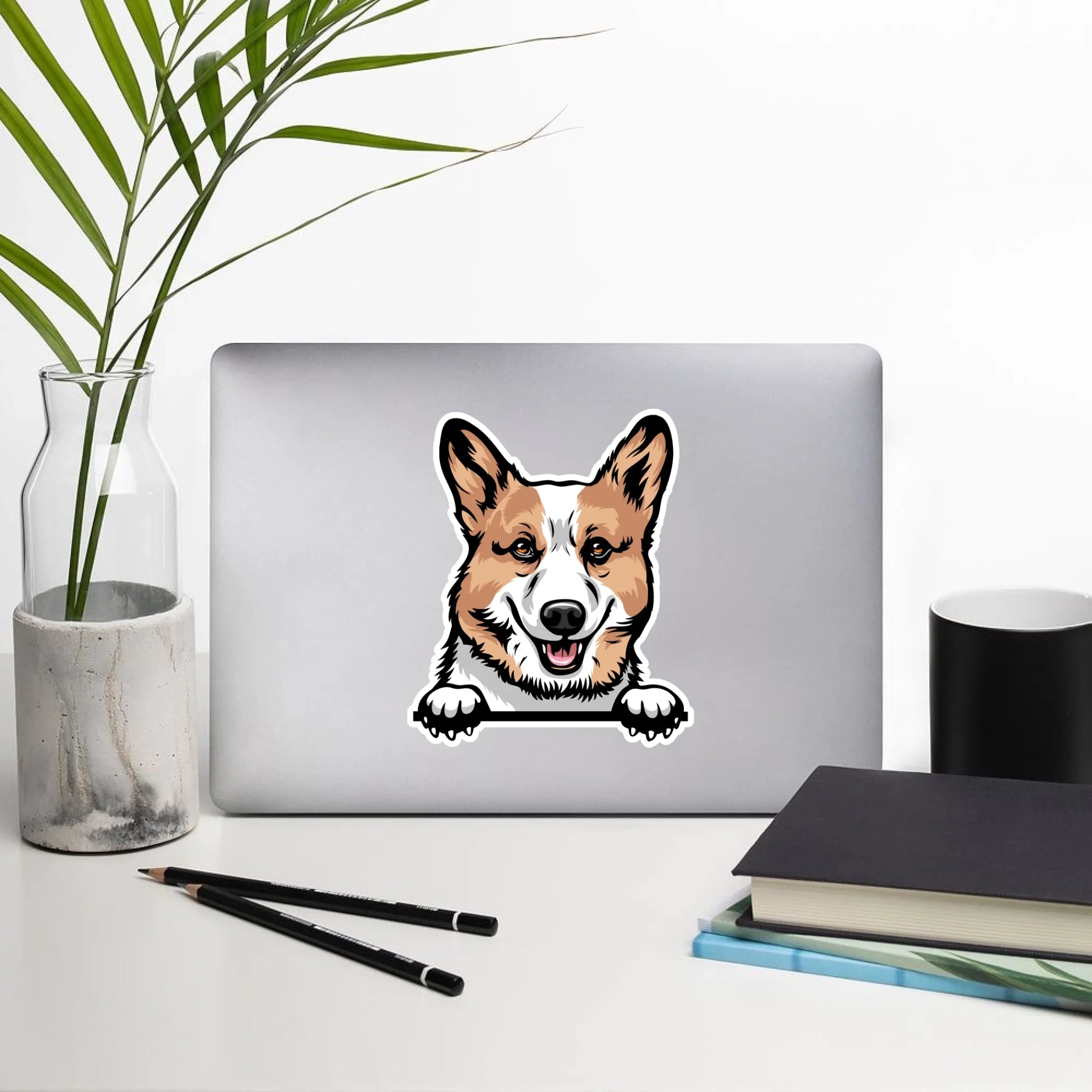Corgi Sticker - Premium Waterproof Kiss Cut Decal for Car, Laptop, Tumbler | Dog Mom Gift