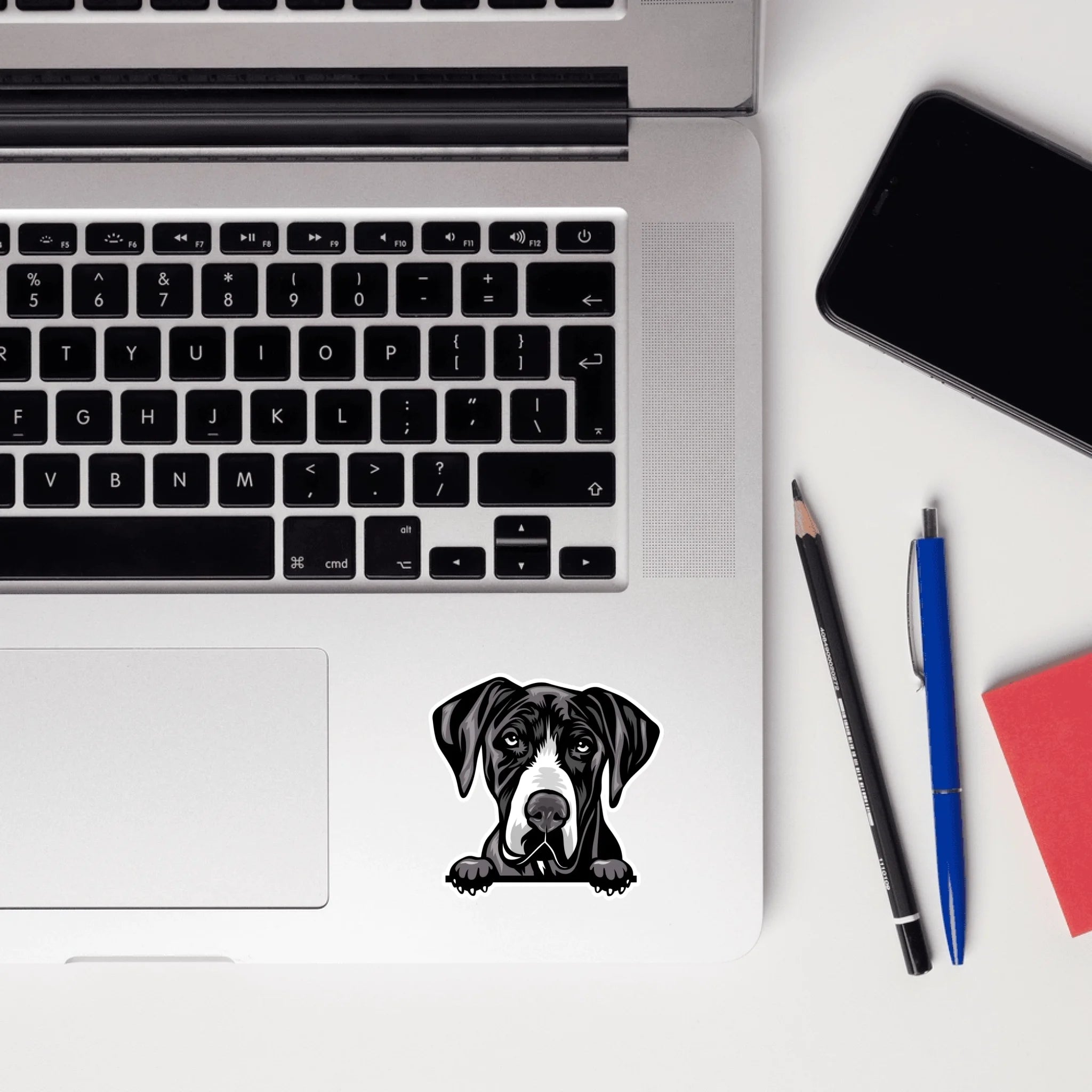 Great Dane sticker on laptop