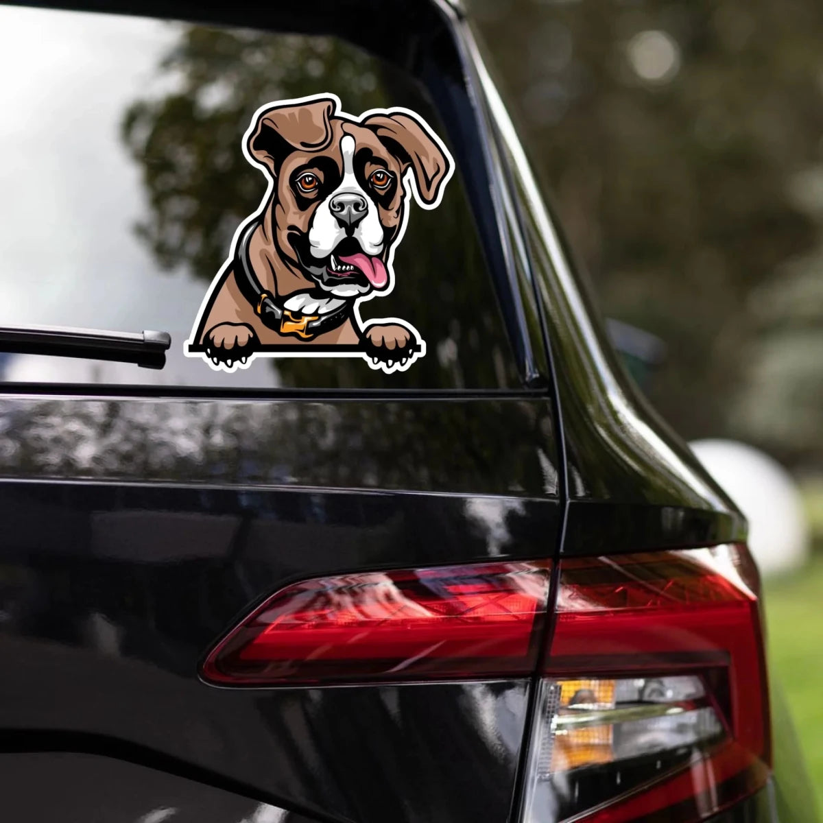 Boxer - Waterproof Decal for Car, Laptop, Water Bottle, Notebook, Phone Case | Dog Mom Gift - neleti