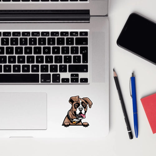 Boxer - Waterproof Decal for Car, Laptop, Water Bottle, Notebook, Phone Case | Dog Mom Gift - neleti