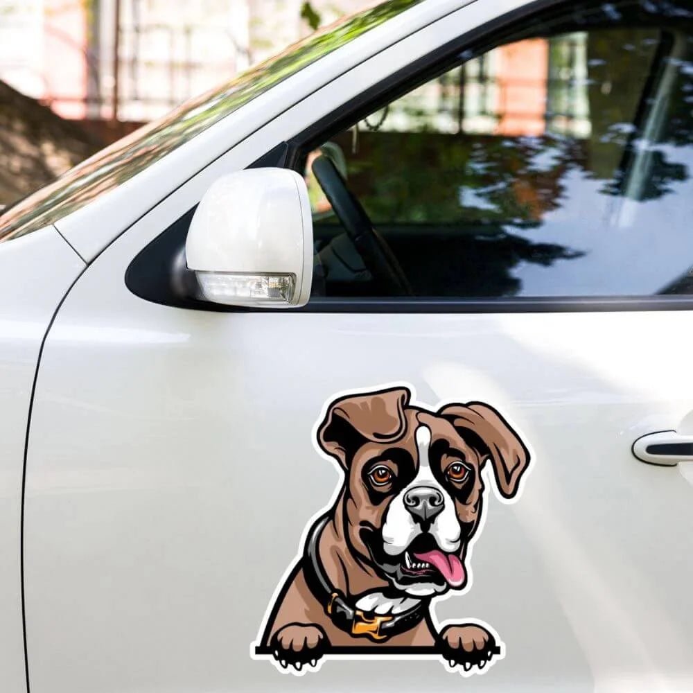Boxer - Waterproof Decal for Car, Laptop, Water Bottle, Notebook, Phone Case | Dog Mom Gift - neleti