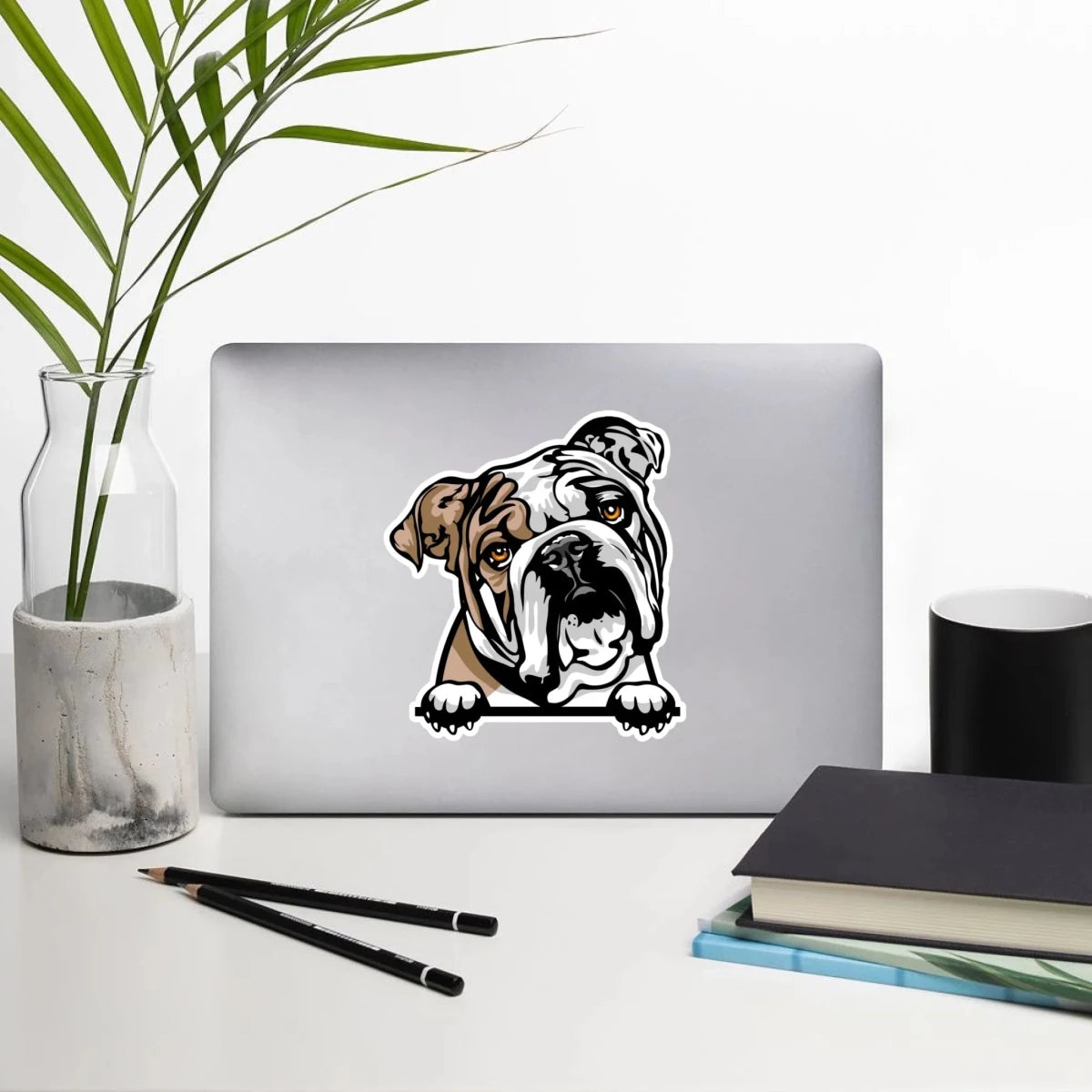 Bulldog - Waterproof Decal for Car, Laptop, Water Bottle, Notebook, Phone Case | Dog Mom Gift - neleti