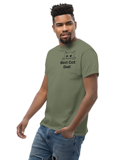 cat-dad-military-green-shirt