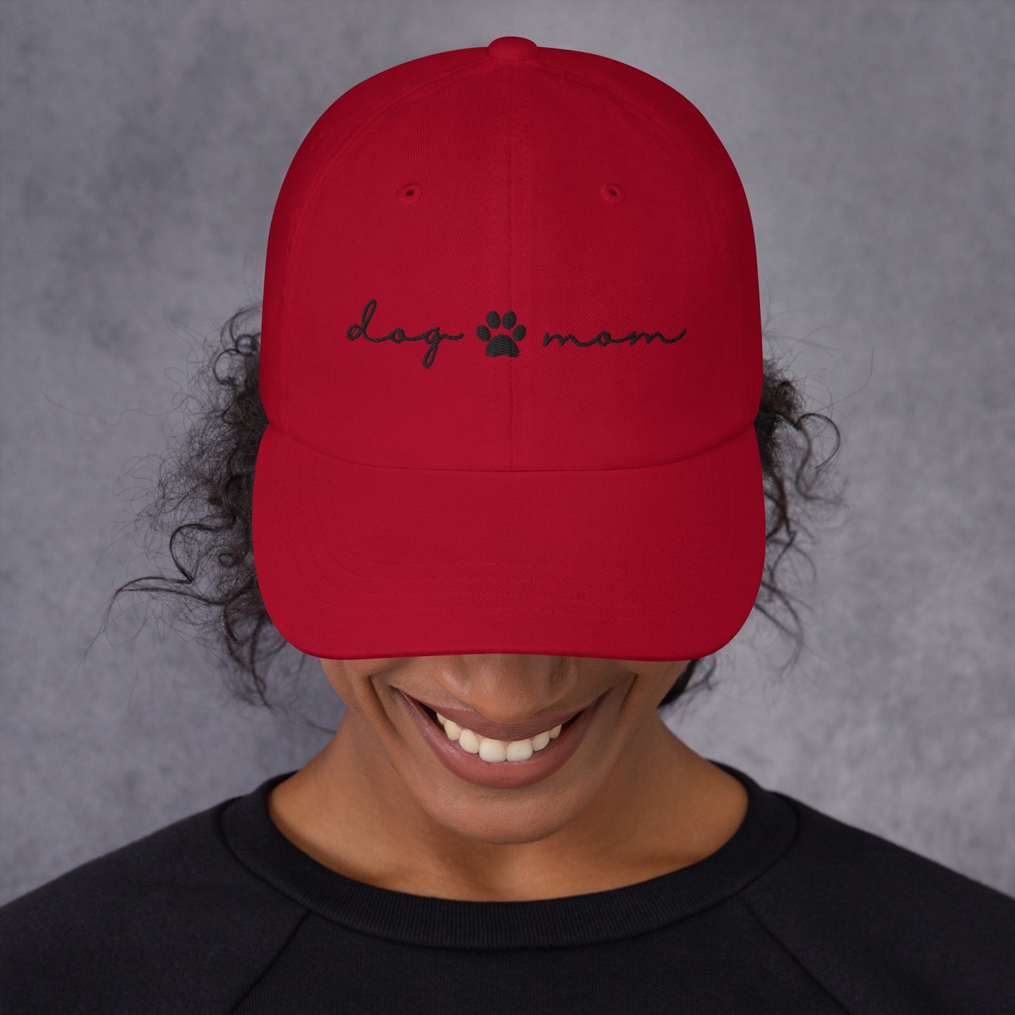 classic-dad-hat-cranberry-with-embroidered-dog-mom