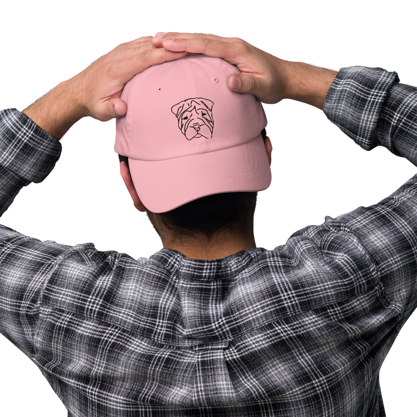 classic-dad-hat-pink-embroidered-dog