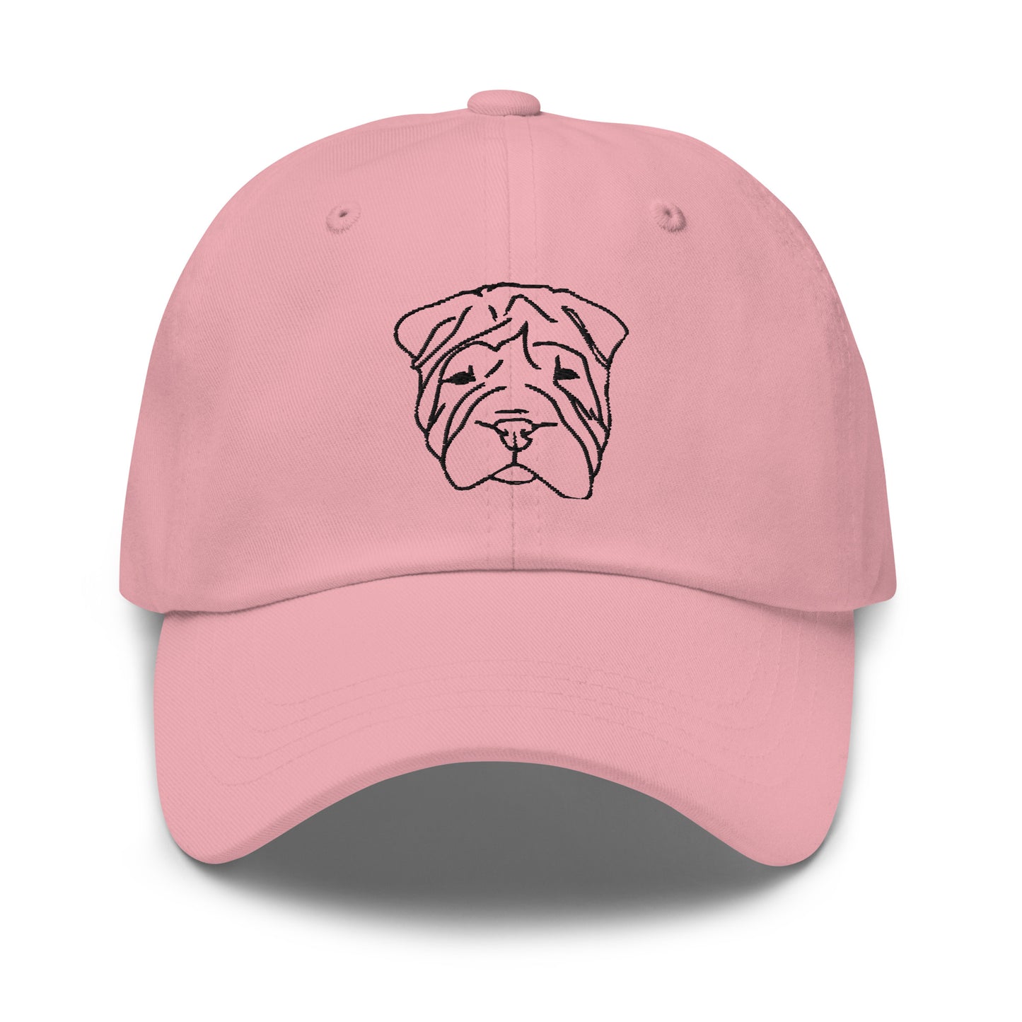 classic-dad-hat-pink-with-embroidered-dog