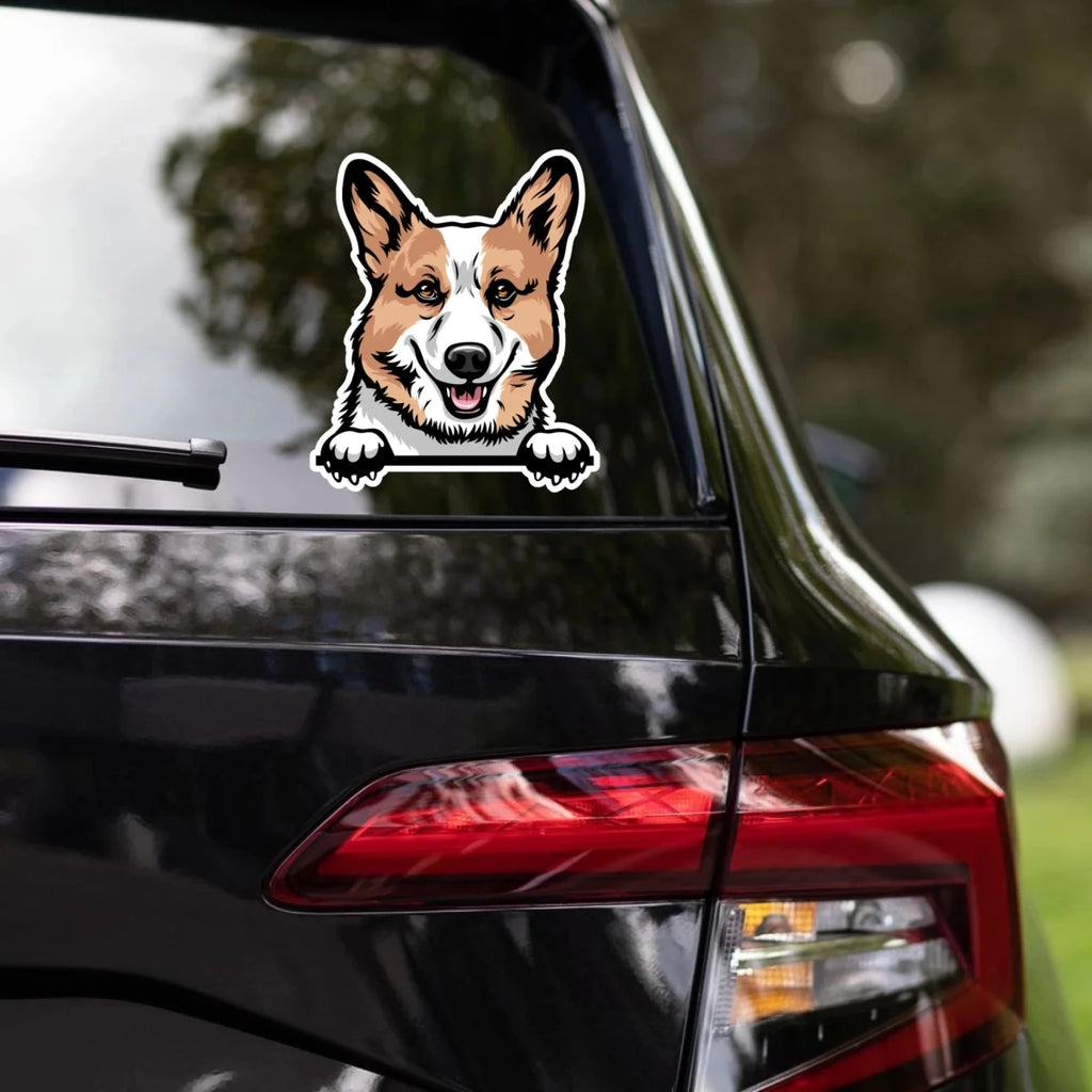 Corgi Sticker - Premium Waterproof Kiss Cut Decal for Car, Laptop, Tumbler | Dog Mom Gift - neleti
