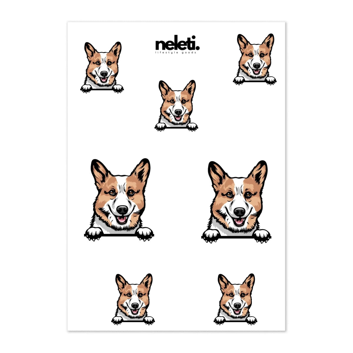 Corgi Sticker - Premium Waterproof Kiss Cut Decal for Car, Laptop, Tumbler | Dog Mom Gift - neleti