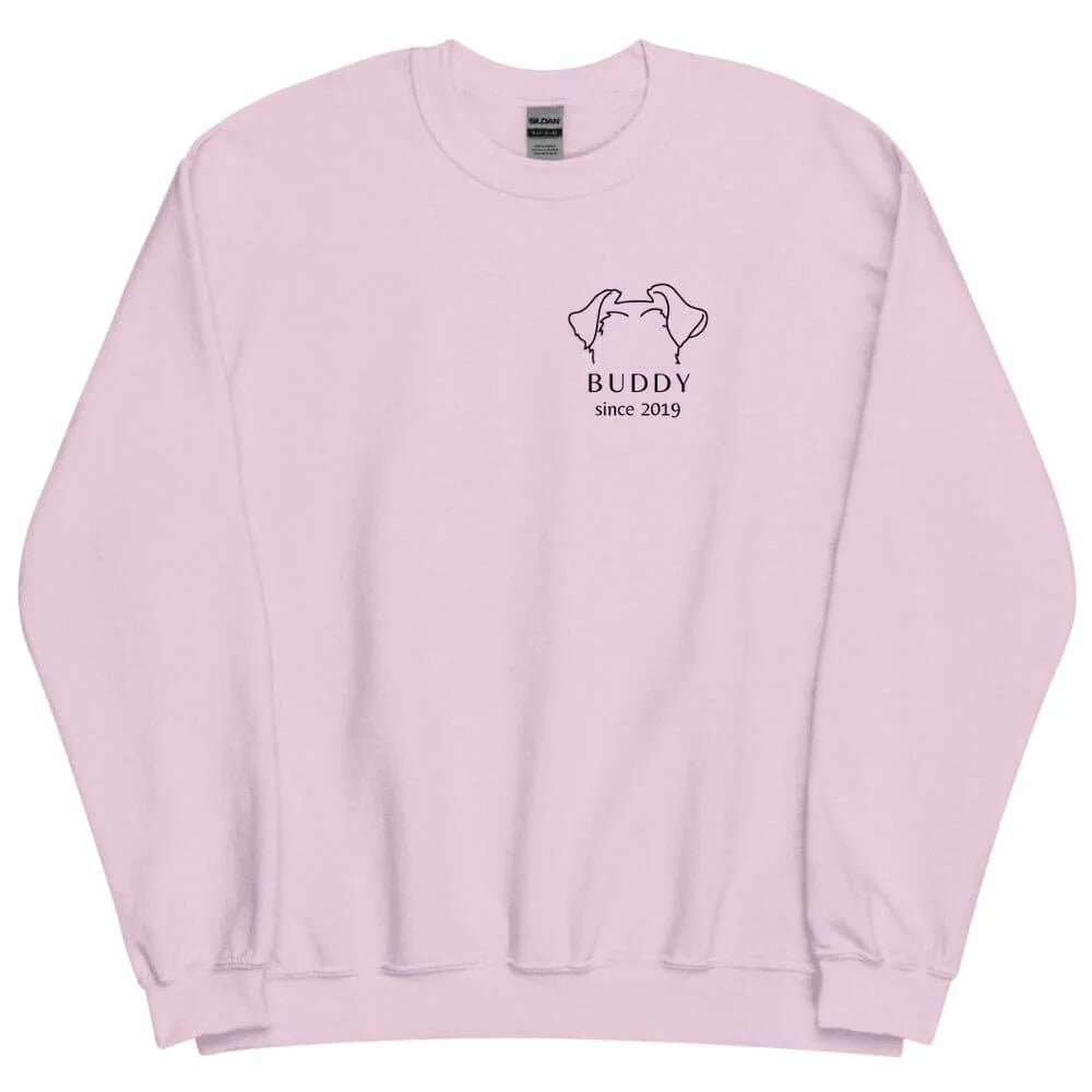 Custom Dog Breed Sweatshirt - Personalized Name & Year with Breed Ears - neleti
