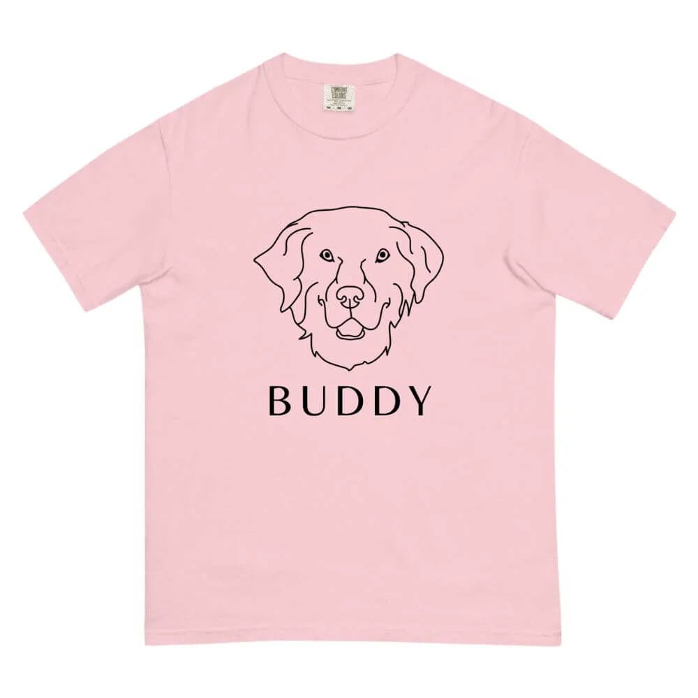 Custom Dog Portrait Shirt - Personalized Name - Unisex - Gift for Dog Moms & Dads - 100+ Breeds - neleti