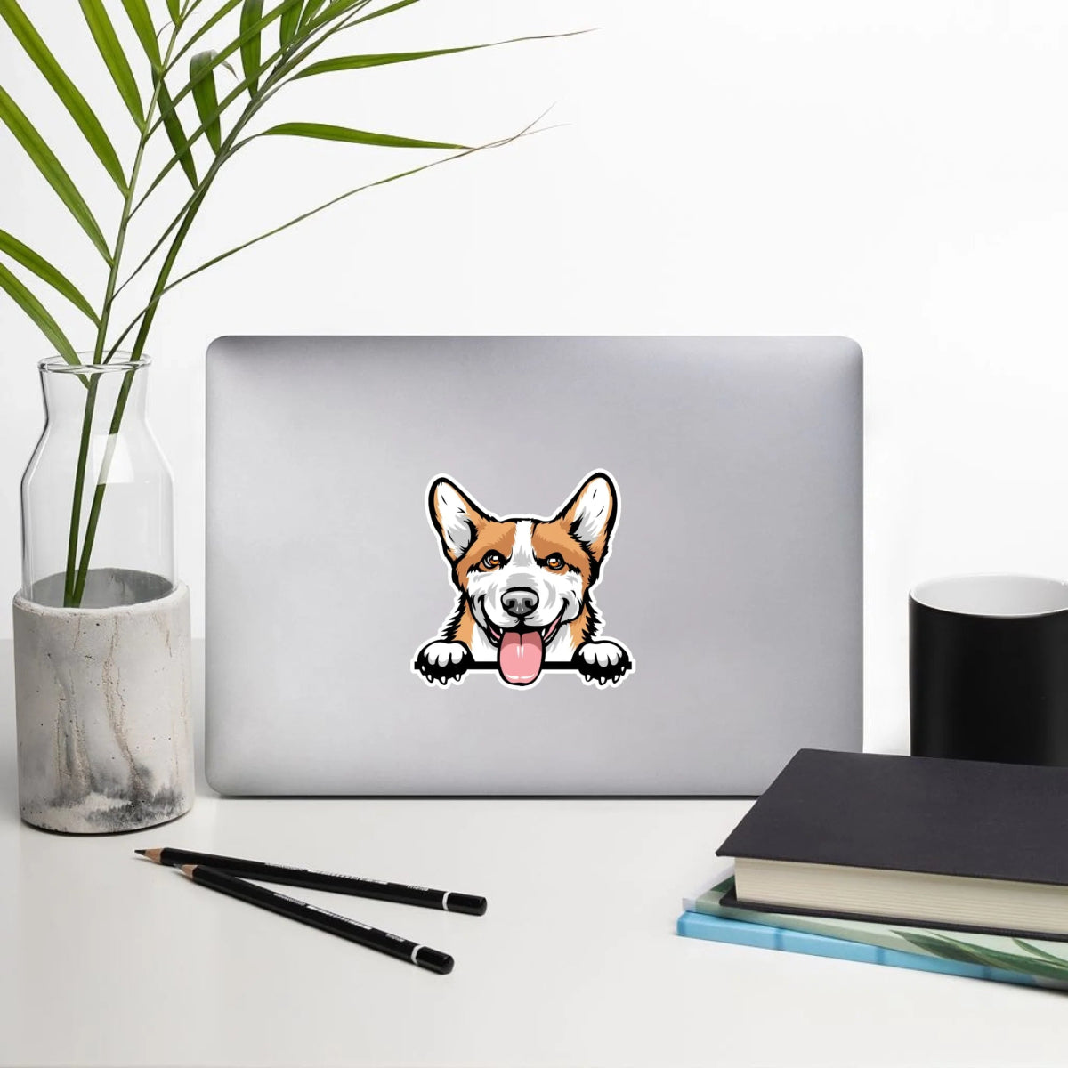 Custom Sticker with Dog Breed - Golden Retriever, Labrador, French Bulldog, Corgi, Pug - Personalized Kiss - Cut Decal - neleti
