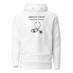 Custom Veterinarian Hoodie - Personalized Doctor Stethoscope Design - Gift for Vets - neleti