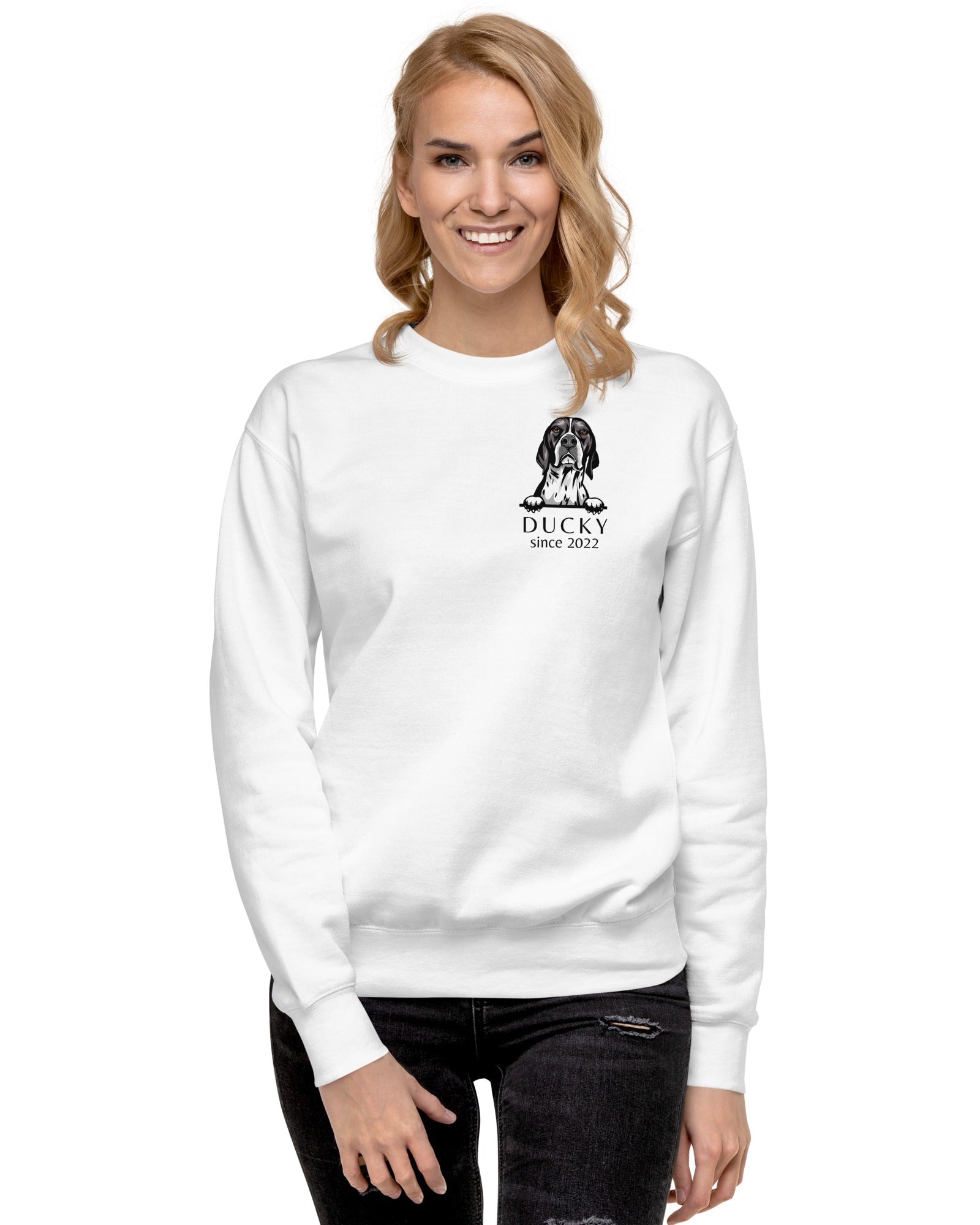 custom-white-sweatshirt-for-dog-mom-neleti.com