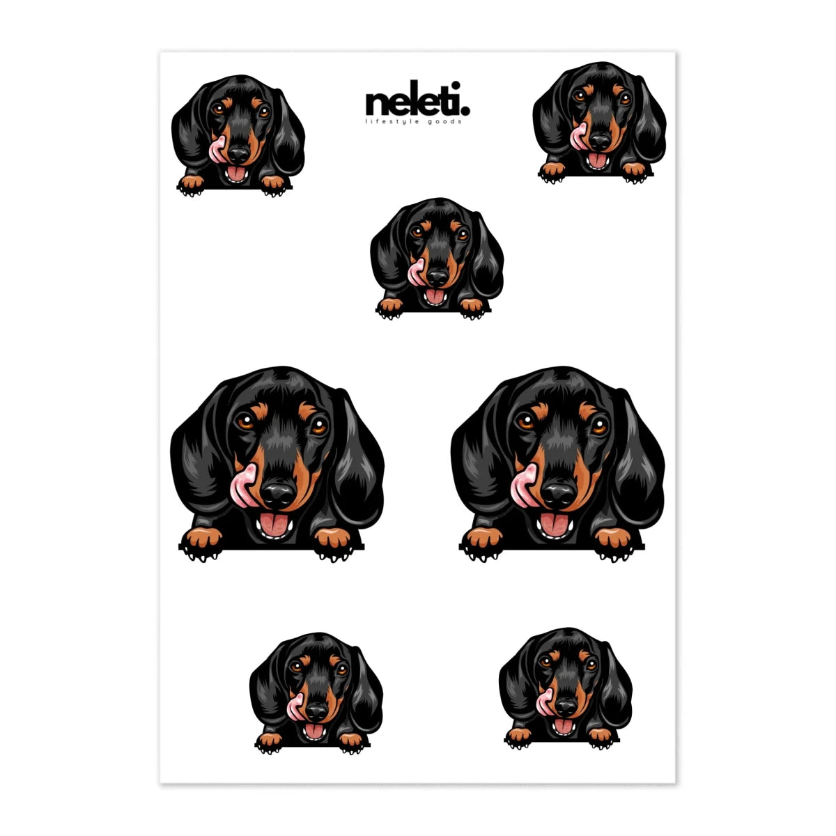 Dachshund - Waterproof Decal for Car, Laptop, Water Bottle, Notebook, Phone Case | Dog Mom Gift - neleti