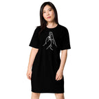 Dog Mom T-Shirt Dress - High Five Paw Print - neleti