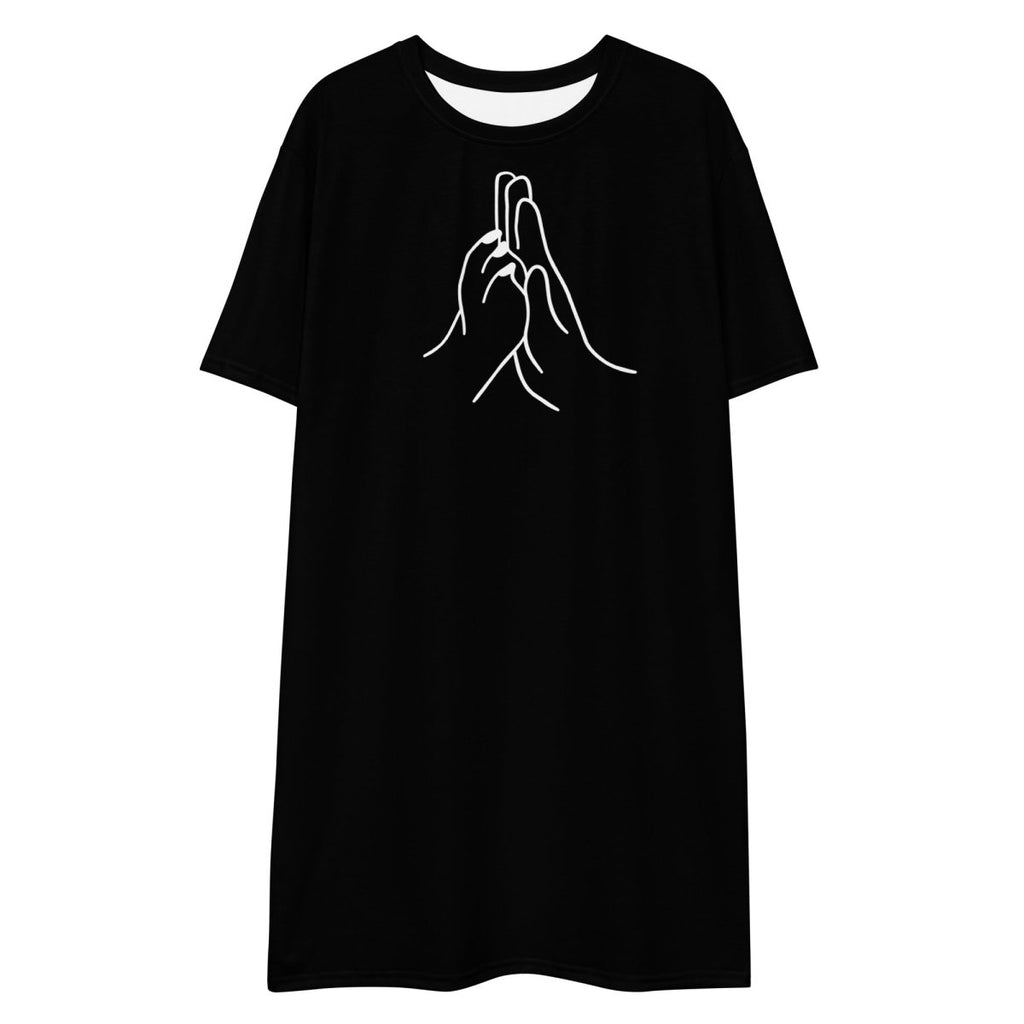 Dog Mom T-Shirt Dress - High Five Paw Print - neleti