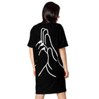 Dog Mom T-Shirt Dress - High Five Paw Print - neleti