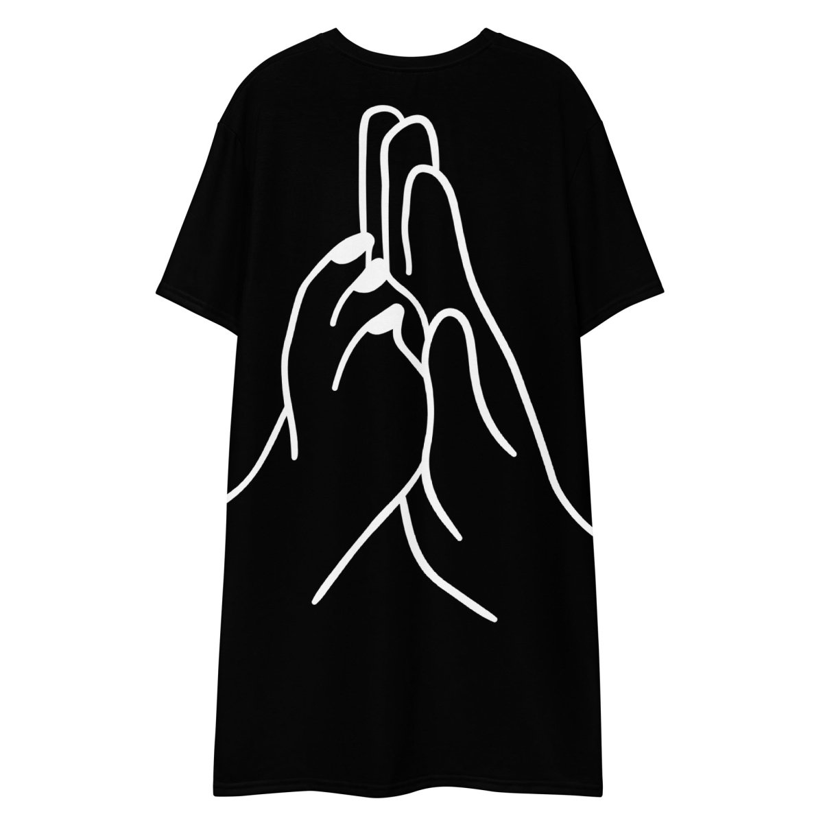 Dog Mom T-Shirt Dress - High Five Paw Print - neleti