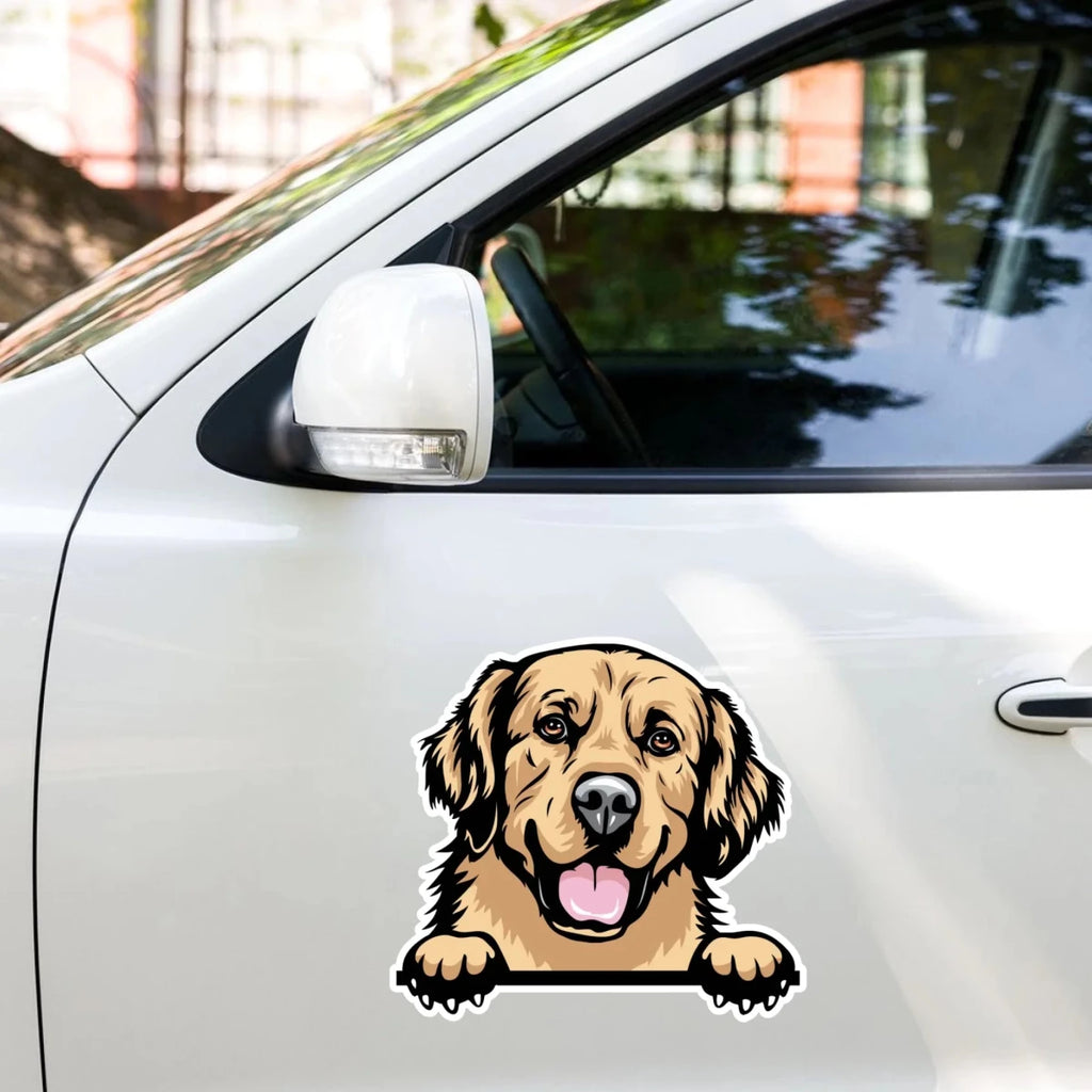 Golden Retriever Sticker - Premium Waterproof Kiss Cut Decal for Car, Laptop, Tumbler | Dog Mom Gift - neleti