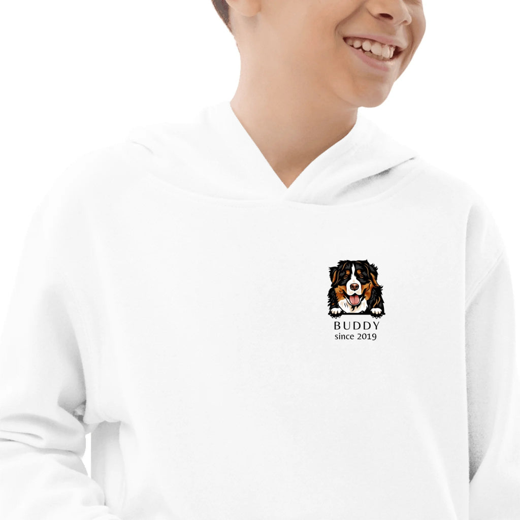 Kids Dog Breed Hoodie - Custom Name & Year Personalization - neleti