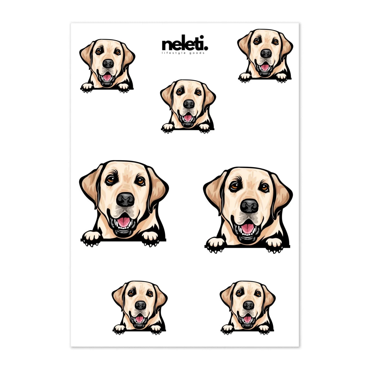 Labrador - Waterproof Decal for Car, Laptop, Water Bottle, Notebook, Phone Case | Dog Mom Gift - neleti
