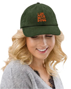 LIFE WITH DOGS' Corduroy Hat - Embroidered Dog Parent Cap - neleti