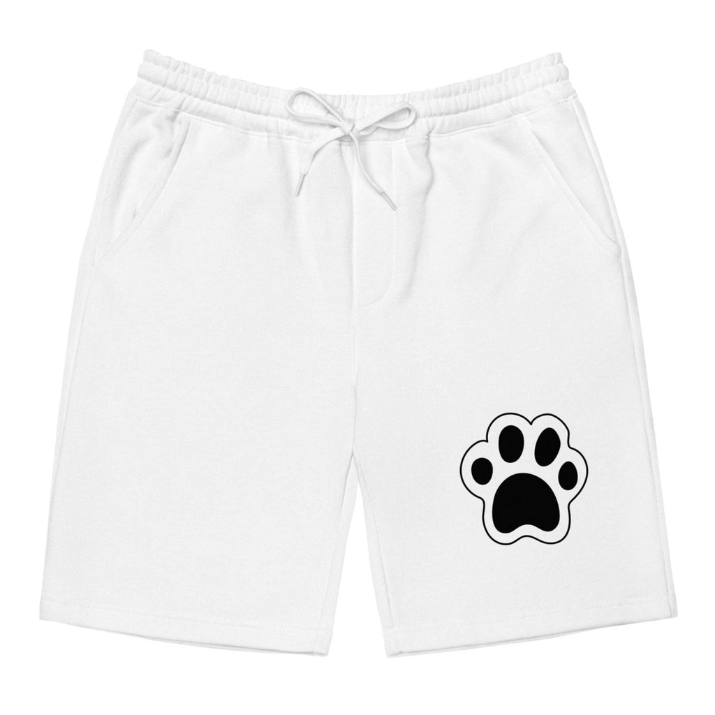 Men's Paw Print Fleece Shorts - Dog Dads - neleti