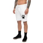 Men's Paw Print Fleece Shorts - Dog Dads - neleti