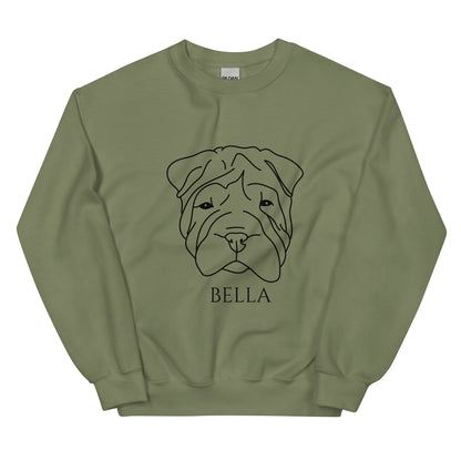 military-green-sweatshirt-for-dog-parents