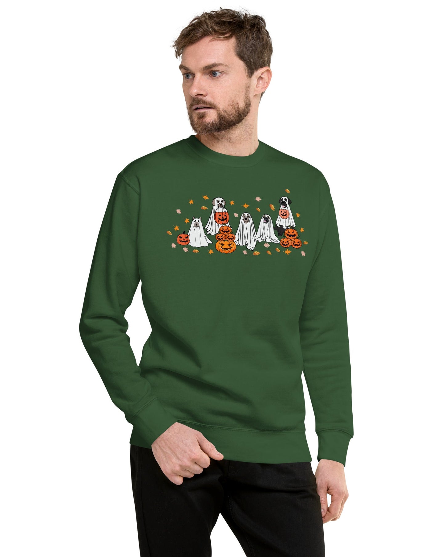 neleti.com-haloween-forest-green-sweatshirt-for-dog-dad