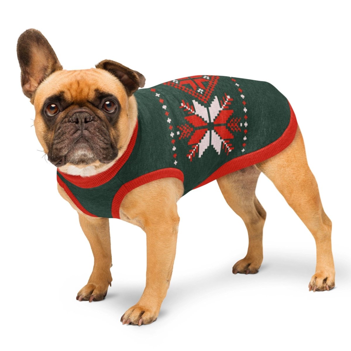 Nordic Embroidery Dog Sweater - Snowflake Knit Pattern - Premium Winter Pet Apparel - neleti