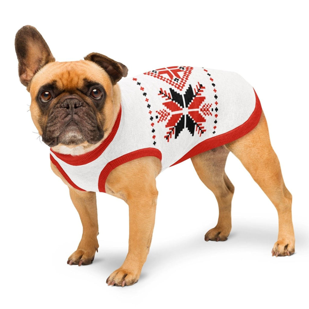 Nordic Embroidery Dog Sweater - Snowflake Knit Pattern - Premium Winter Pet Apparel - neleti
