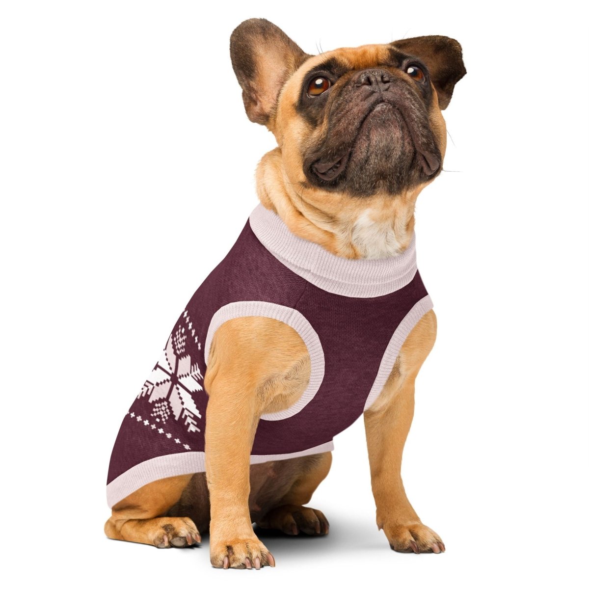 Nordic Embroidery Dog Sweater - Snowflake Knit Pattern - Premium Winter Pet Apparel - neleti