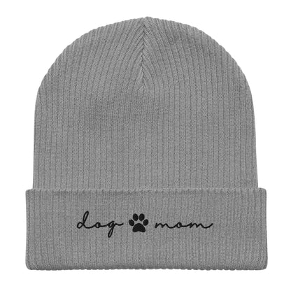 organic-ribbed-beanie-light-grey-with-embroidered-dog-mom