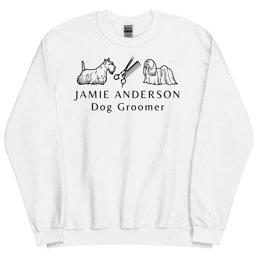 Personalized Dog Groomer Sweatshirt - Custom Name & Professional Title - Gift for Dog Groomers - neleti