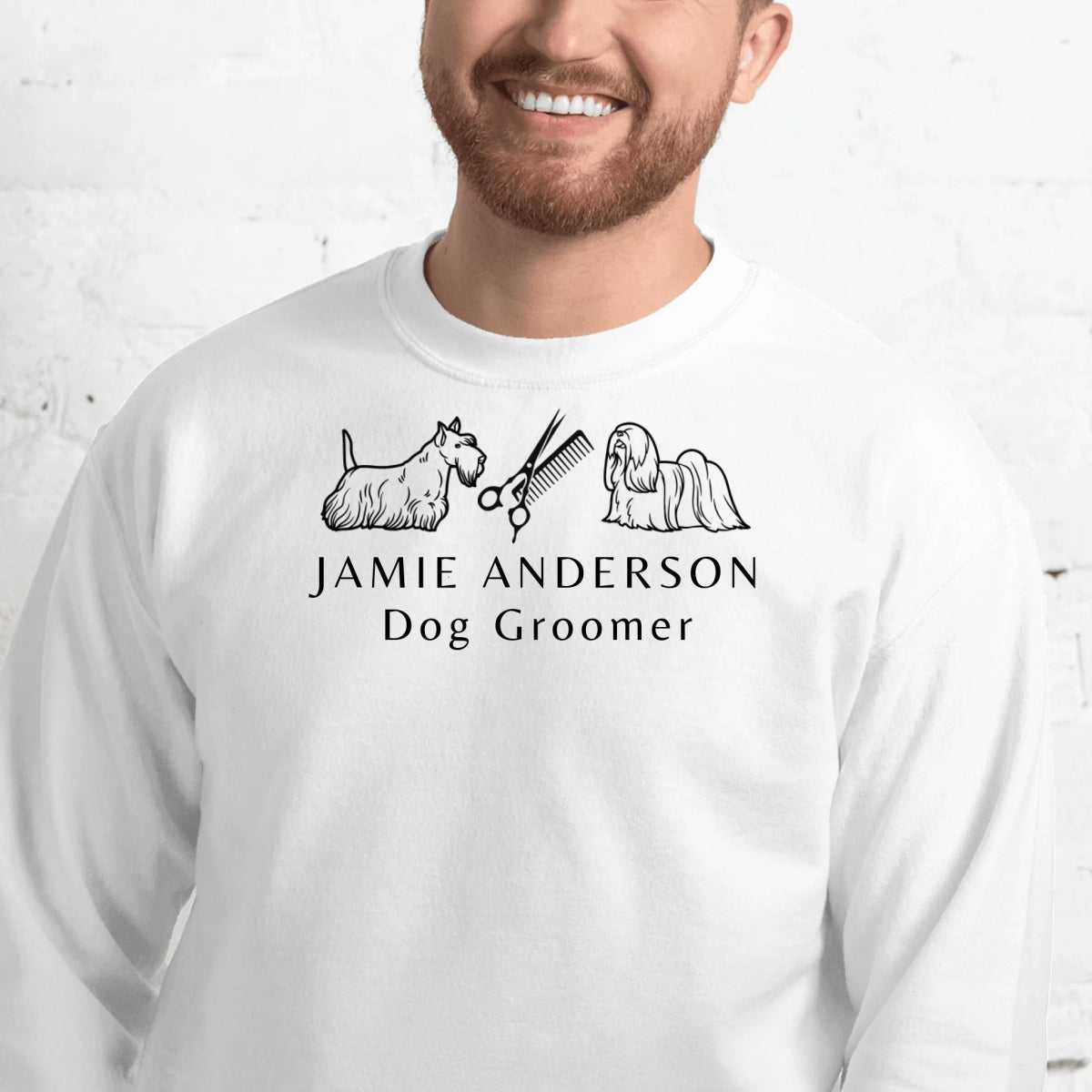 Personalized Dog Groomer Sweatshirt - Custom Name & Professional Title - Gift for Dog Groomers - neleti