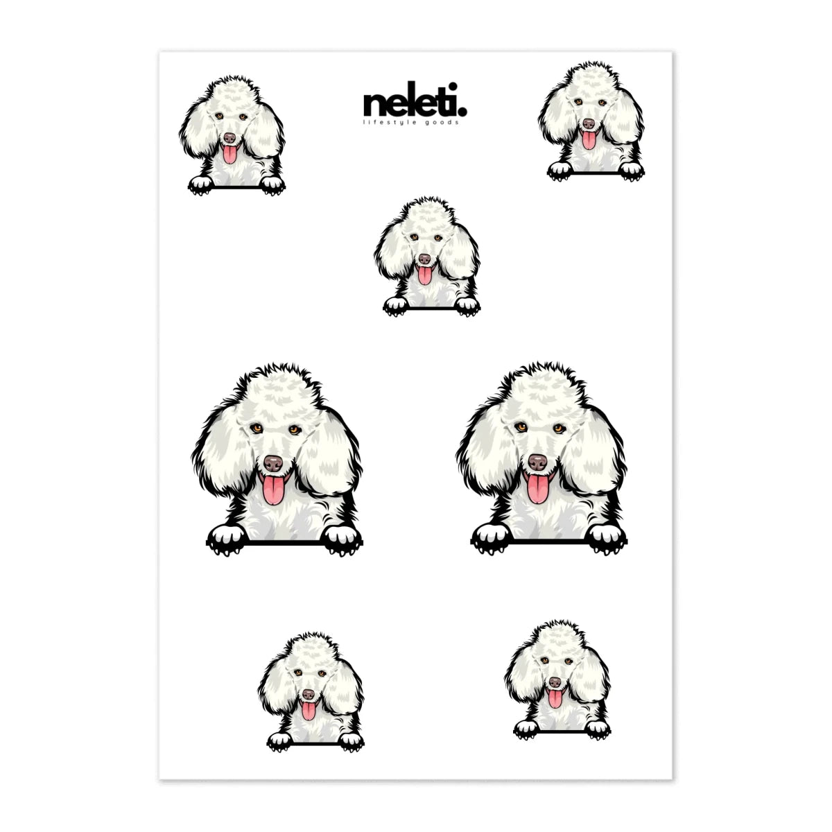 Poodle - Waterproof Decal for Car, Laptop, Water Bottle, Notebook, Phone Case | Dog Mom Gift - neleti