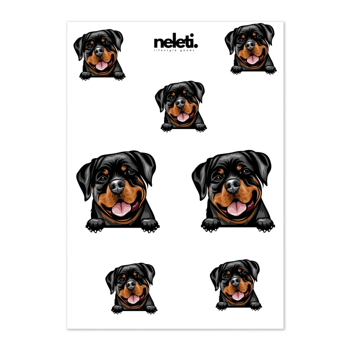 Rottweiler - Waterproof Decal for Car, Laptop, Water Bottle, Notebook, Phone Case | Dog Mom Gift - neleti