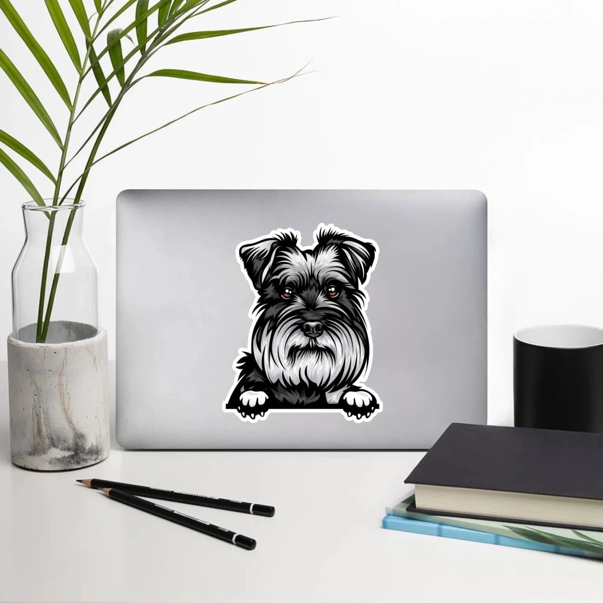 Schnauzer - Waterproof Decal for Car, Laptop, Water Bottle, Notebook, Phone Case | Dog Mom Gift - neleti