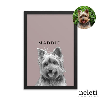 neleti pet portrait Careys Pink / 8x10in/20x25cm-no frame Personalized Pet Portrait